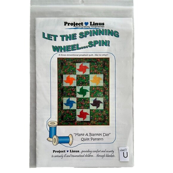 Project Linus - Let The Spinning Wheel ... Spin  3D Quilt Pattern Pinwheel Quilt - Picture 1 of 2